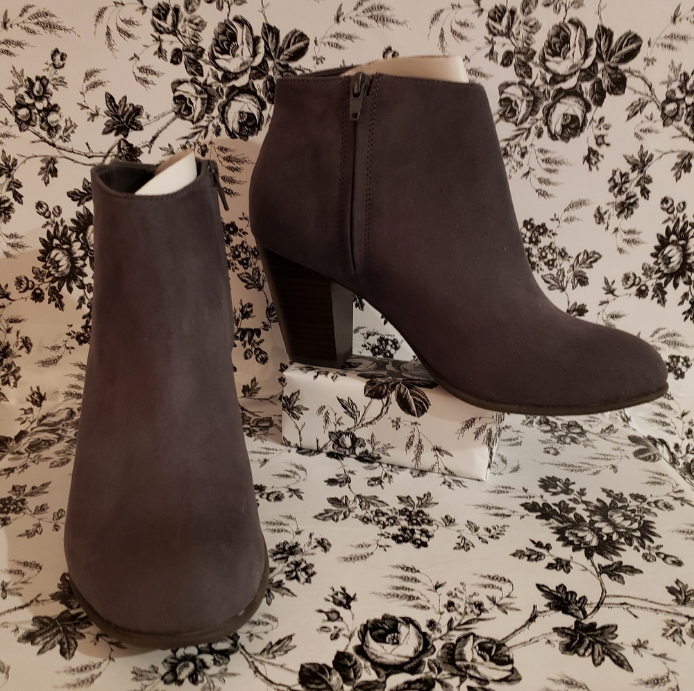 Gray Suede Botties